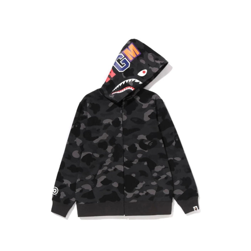 Bape Zip Up Hoodie Black Grey