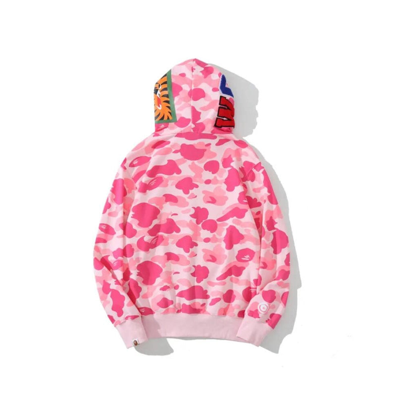 Bape Zip Up Hoodie Light Pink