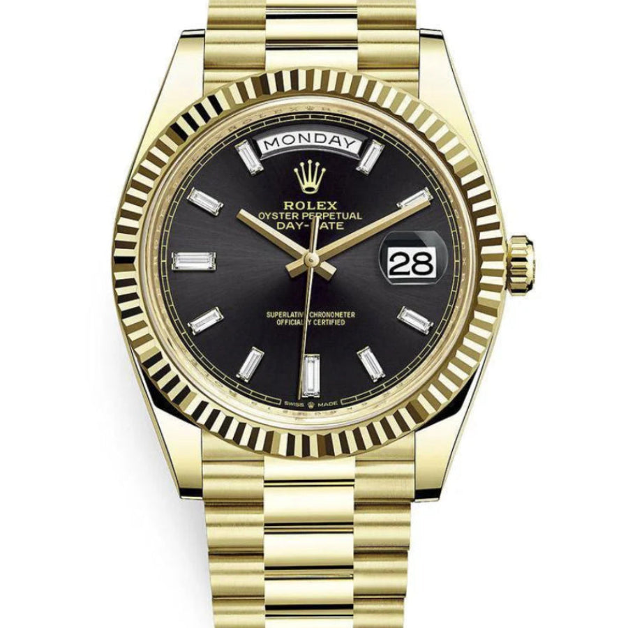 Rolex Watch Gold and Black