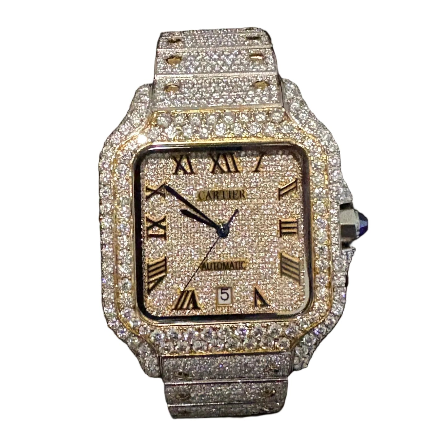 Moissanite Cartier Watch Gold