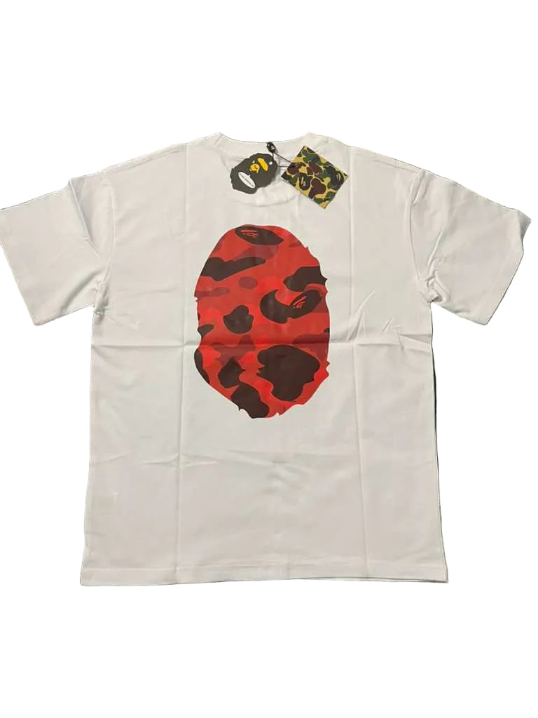 Bape T-Shirt White Red