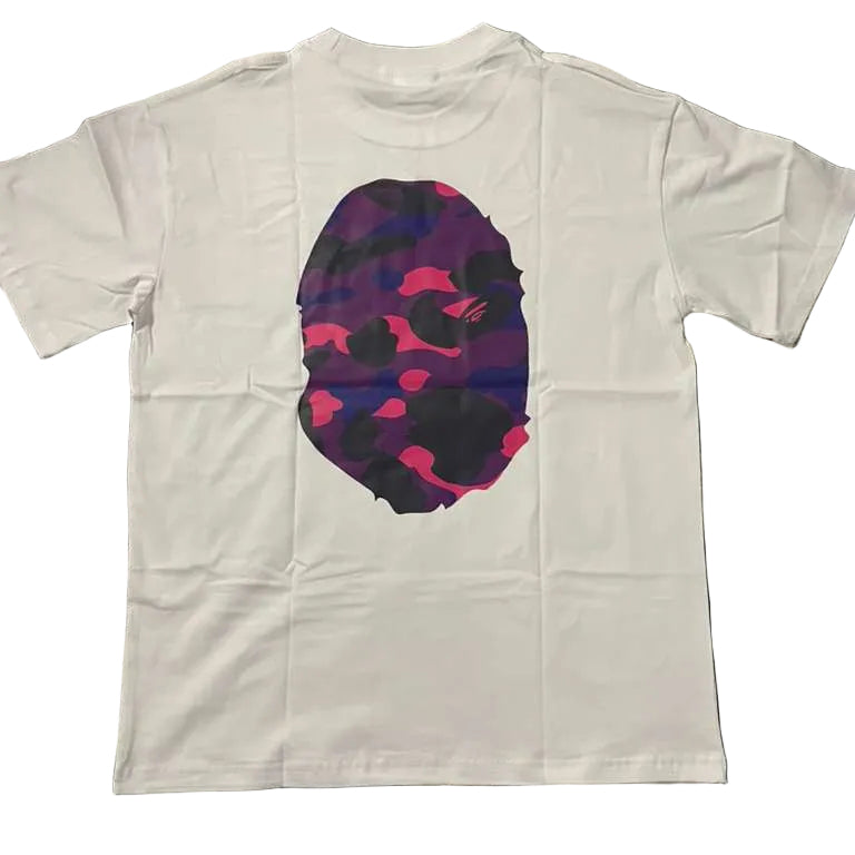 Bape T-Shirt White Purple