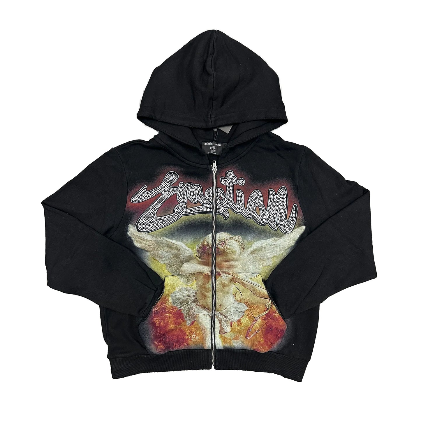Mixed Emotion Hoodie Black and Red