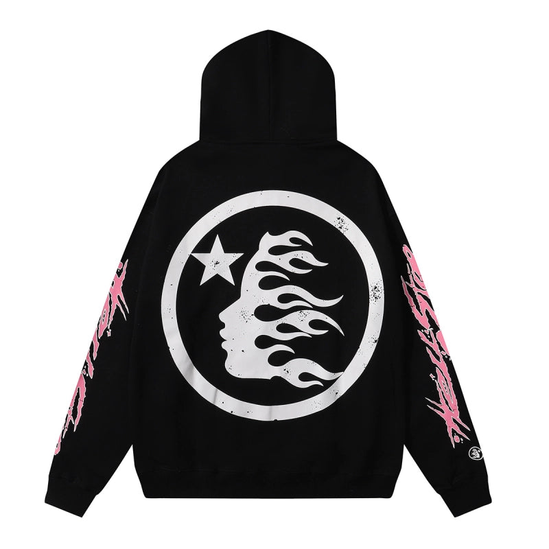 Hellstar Sports Flame Hoodie Black