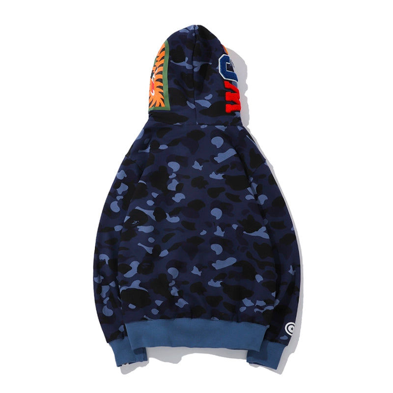Bape Zip Up Hoodie Dark Blue