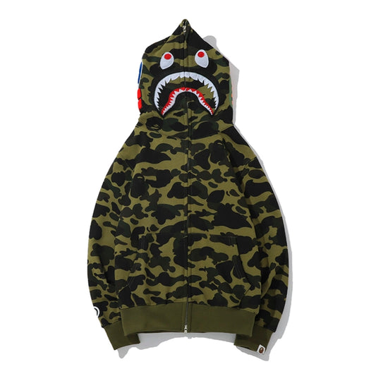 Bape Zip Up Hoodie Dark Camo