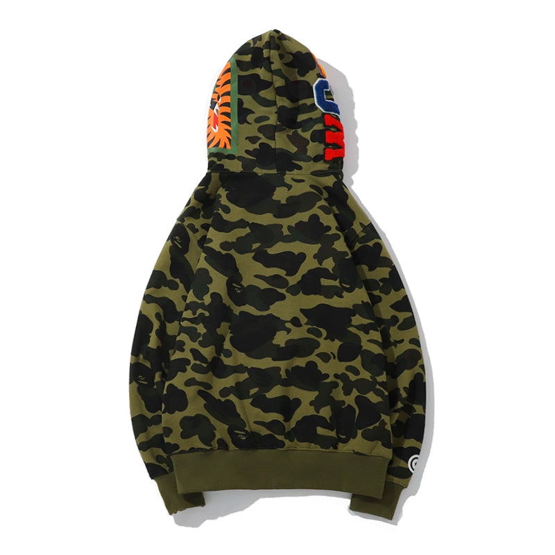 Bape Zip Up Hoodie Dark Camo