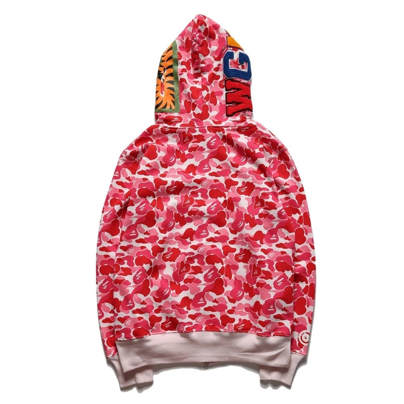 Bape Zip Up Hoodie Dark Pink