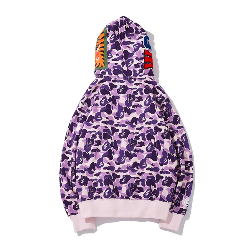 Bape Zip Up Hoodie Light Purple