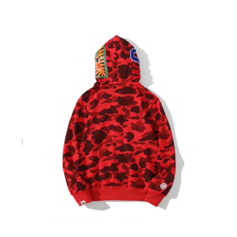 Bape Zip Up Hoodie Red