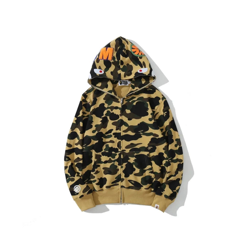 Bape Zip Up Hoodie Light Camo
