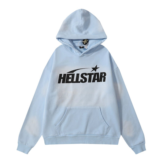 Hellstar Hoodie Light Blue Black