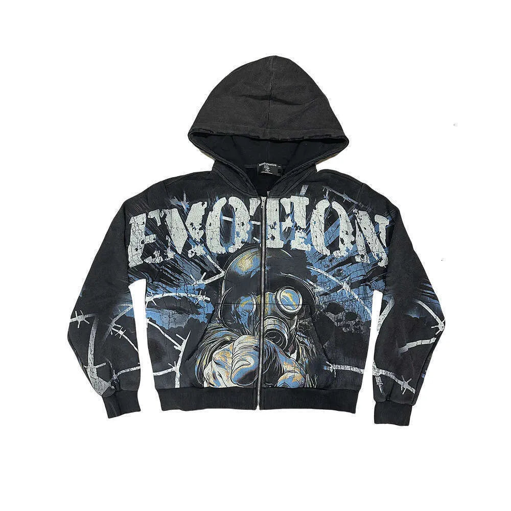 Mixed Emotion Hoodie Black and Blue