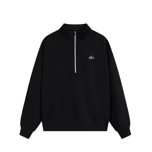 Alo Quarter Zip Set Black