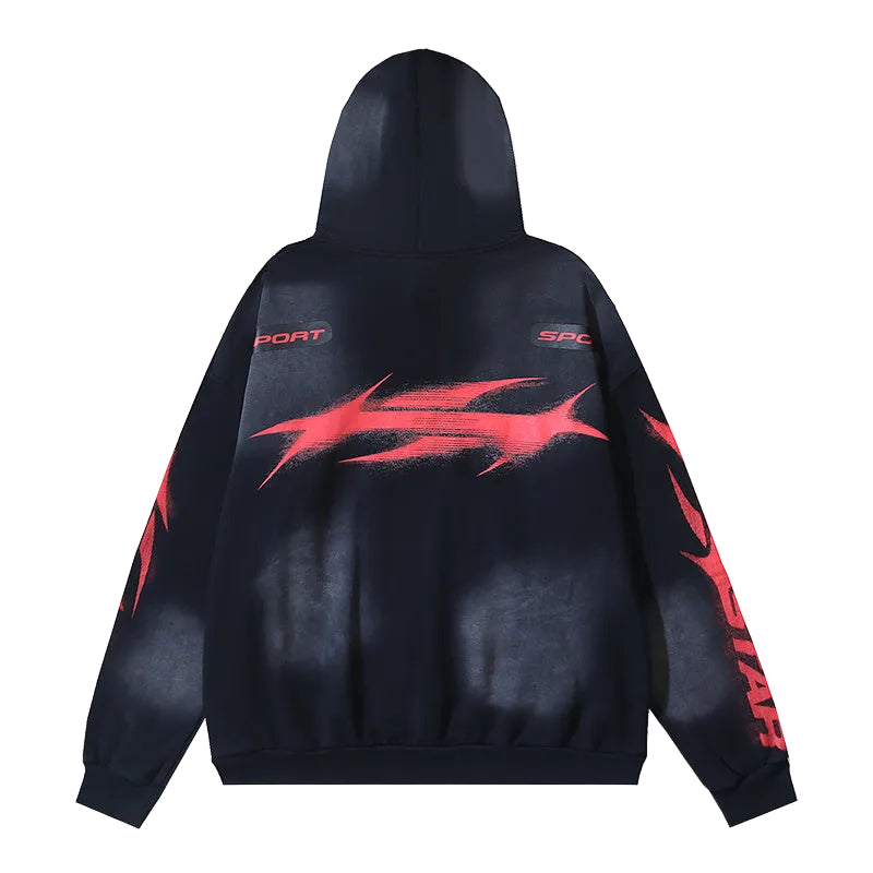 Hellstar Hoodie Black and Red