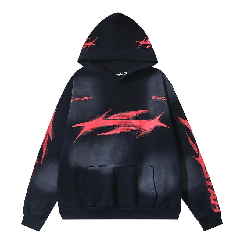 Hellstar Hoodie Black and Red