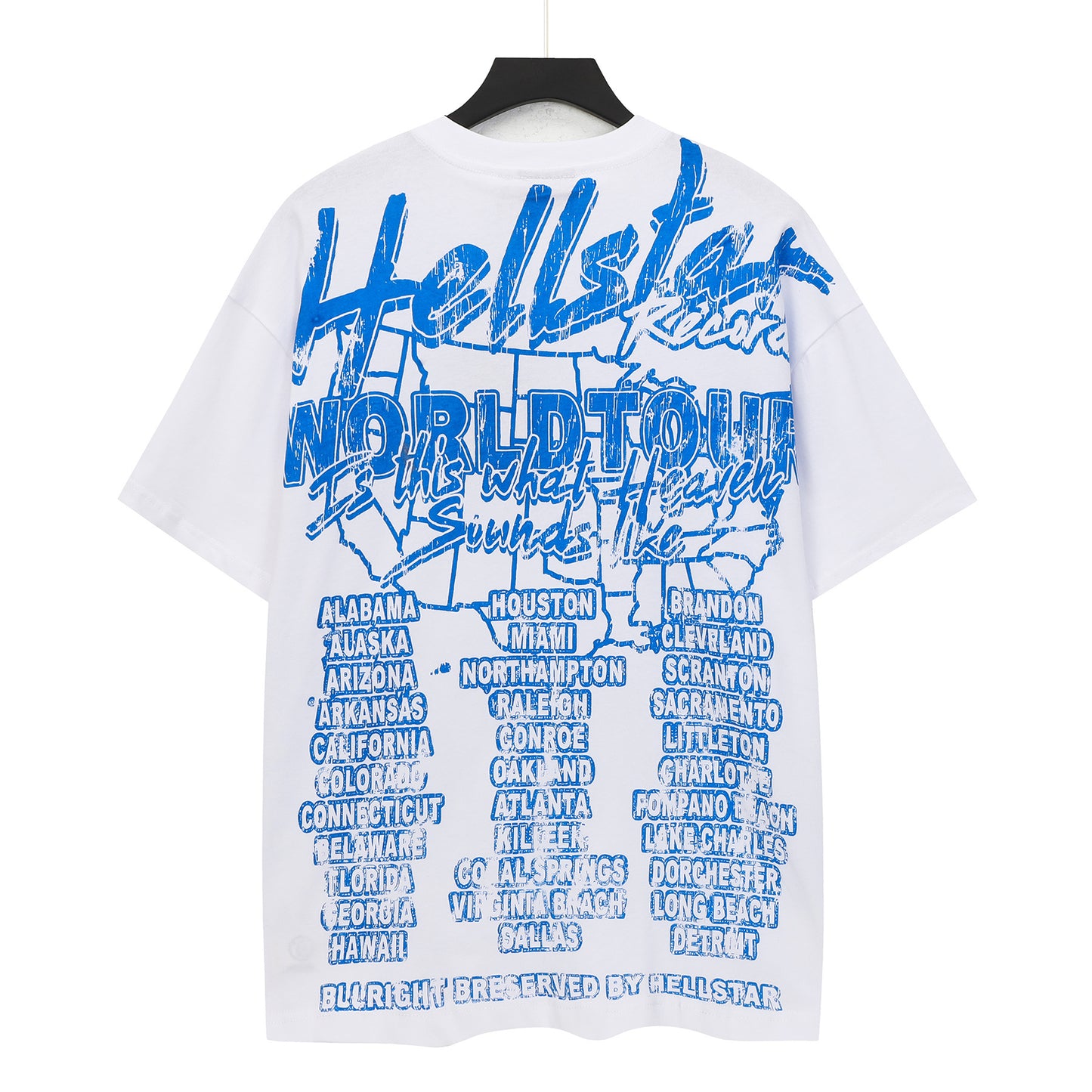 Hellstar Records Shirt White Blue