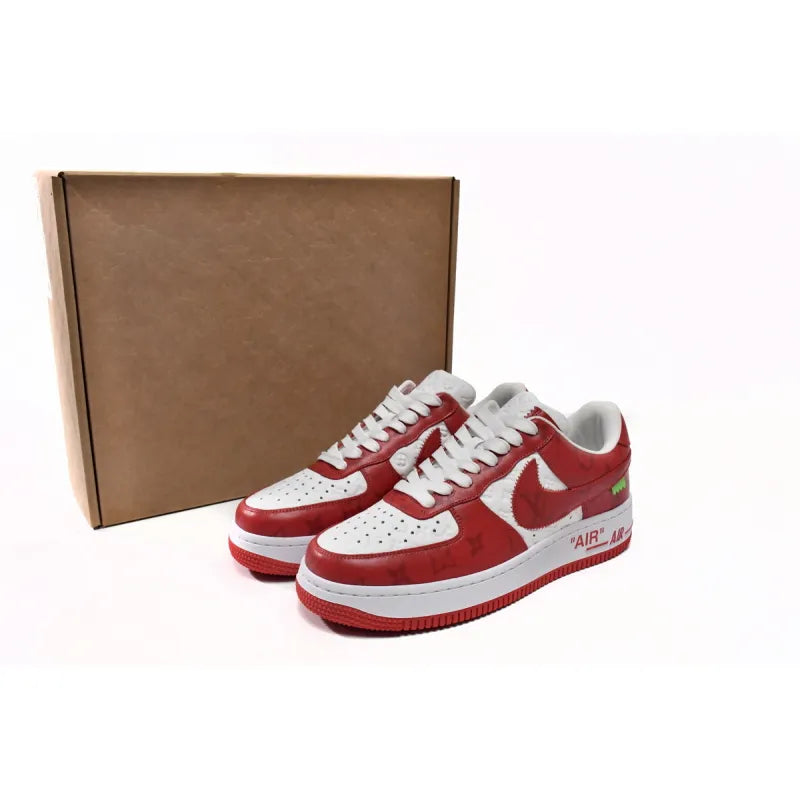 Louis Vuitton x Nike Air Force 1 Low By Virgil White and Red