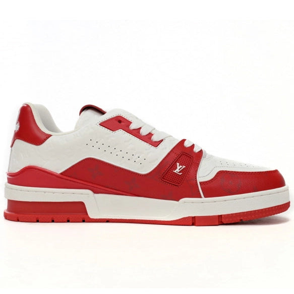 Louis Vuitton Trainer #54 Signature White and Red