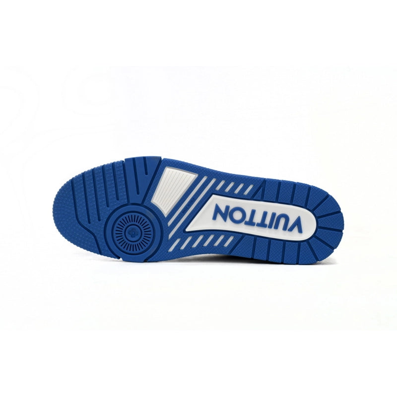 Louis Vuitton Trainer #54 Signature White and Blue