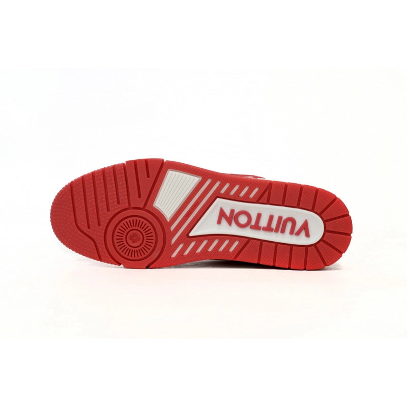Louis Vuitton Trainer #54 Signature White and Red