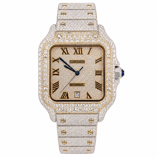 VVS1 Moissanite Cartier Watch Gold