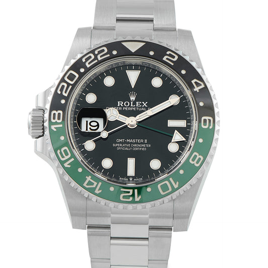 Submariner Date Steel Watch Black Face Green and Black Dial