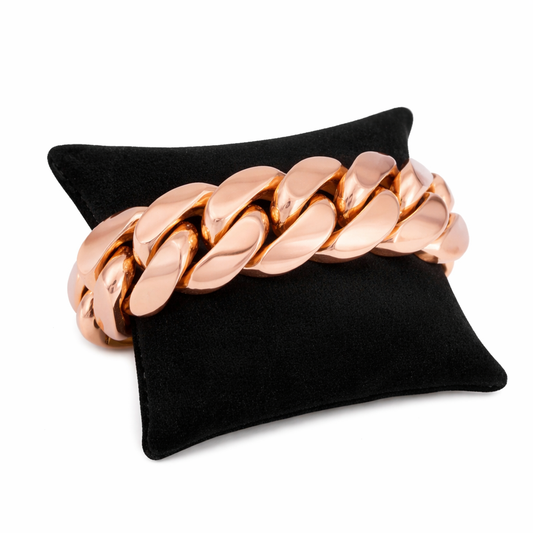 Cuban Link Bracelet Rose Gold
