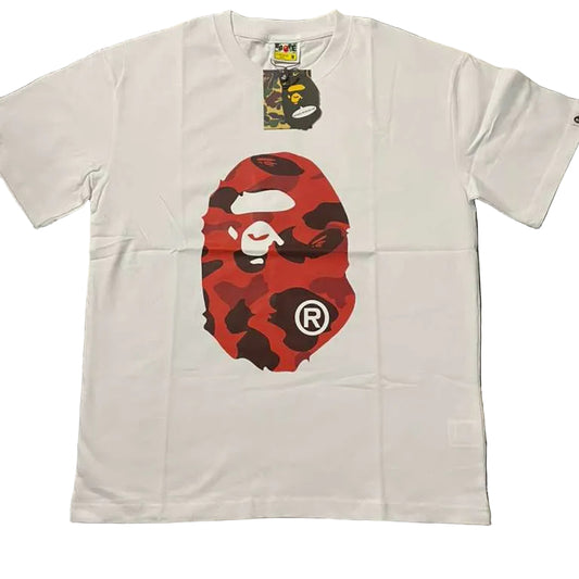 Bape T-Shirt White Red