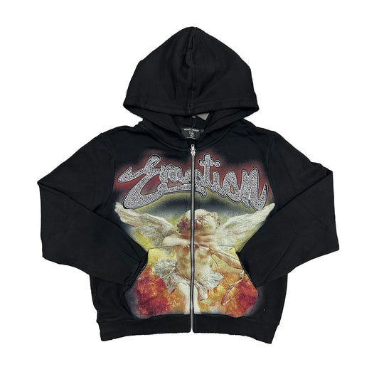 Mixed Emotion Hoodie Black and Red