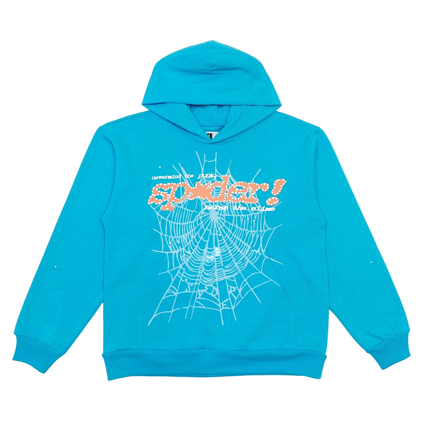 Sp5der Hoodie Blue and Orange