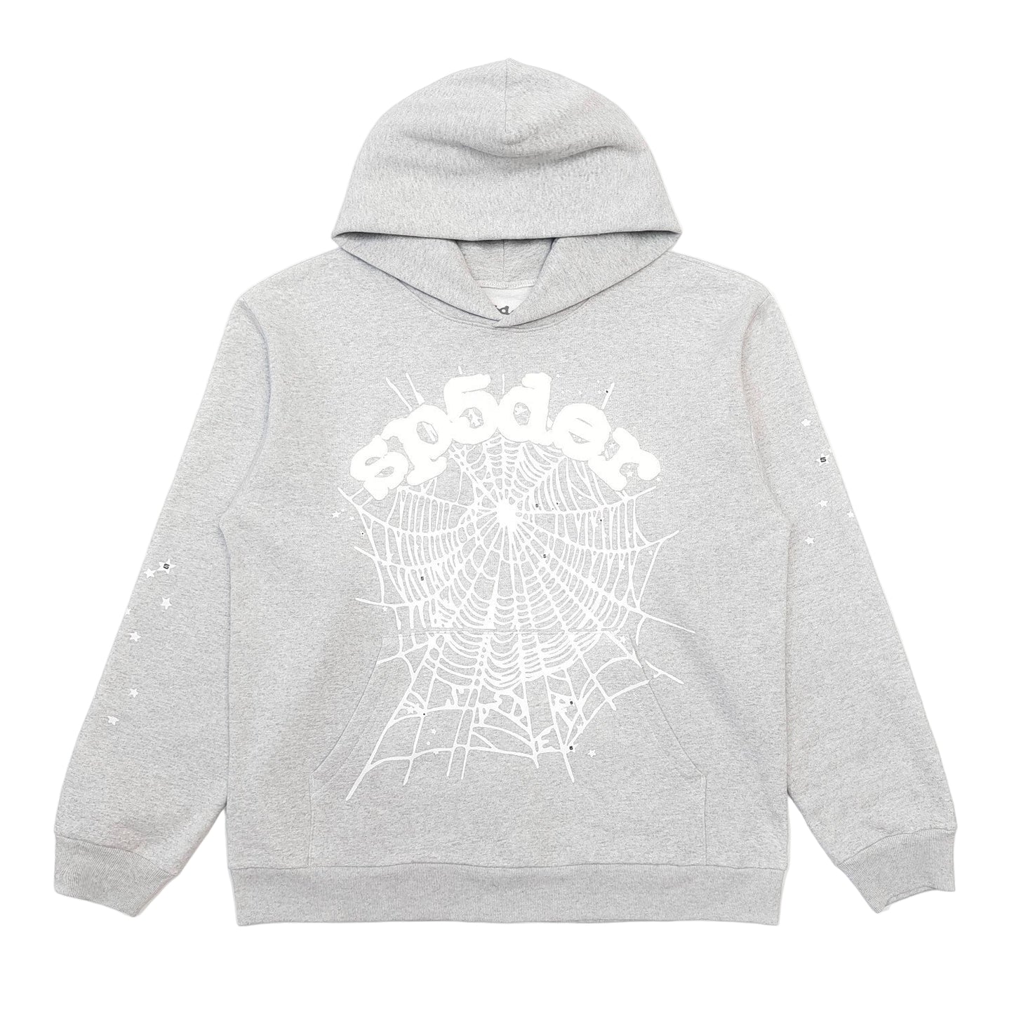 Sp5der Hoodie Grey and White