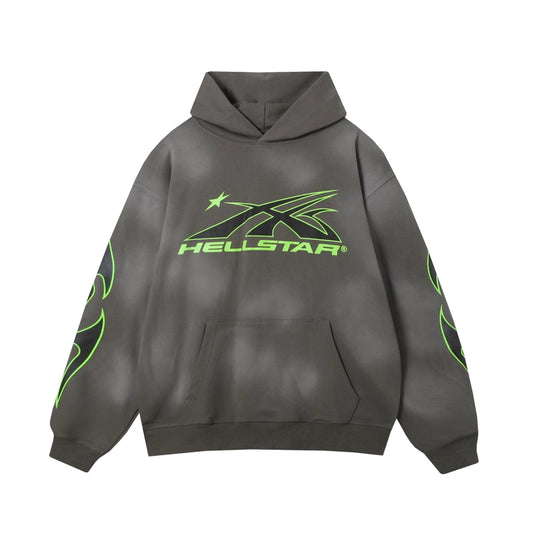 Hellstar Sport Hoodie Grey Green