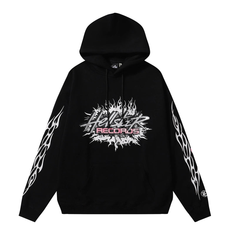Hellstar Sports Flame Hoodie Black