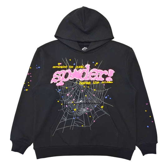 Sp5der Hoodie Black and Pink