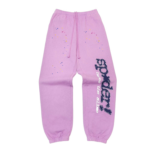 Sp5der Sweatpants Purple and Black